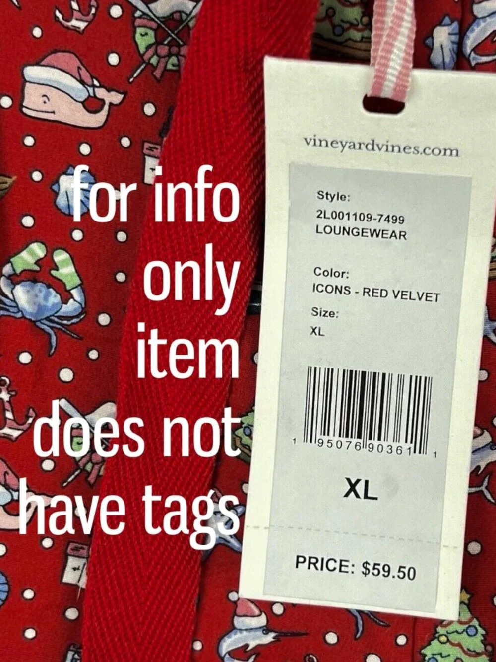 Vineyard Vines Christmas Sleep Shorts Nautical Print NOT FLANNEL -- NEW